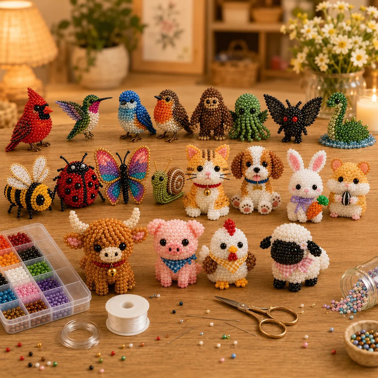 ๐งตโจ Tiny 3D Beaded Animal DIY Kit
