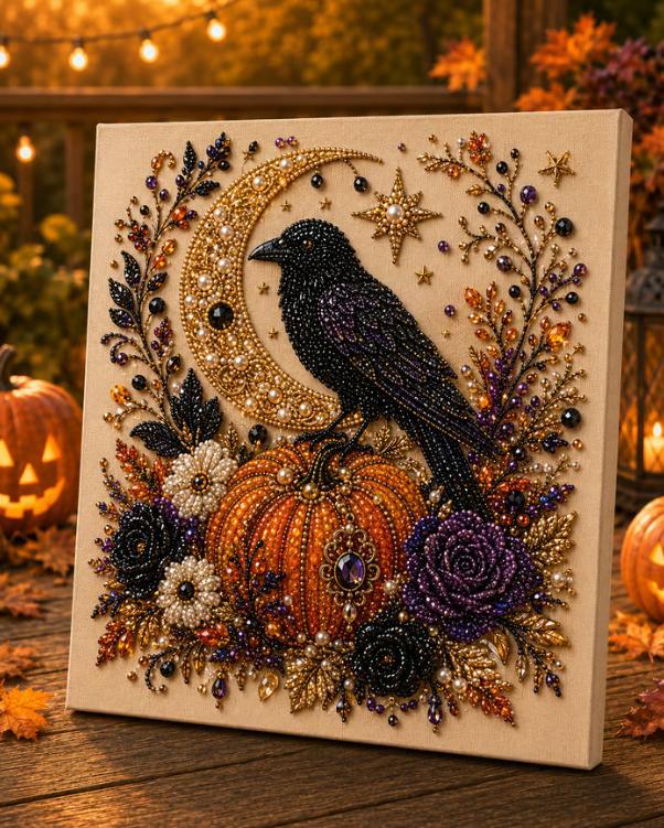 ๐ Halloween Pearl Art Kit โ Create Your Own Spooky-Cute Dรฉcor
