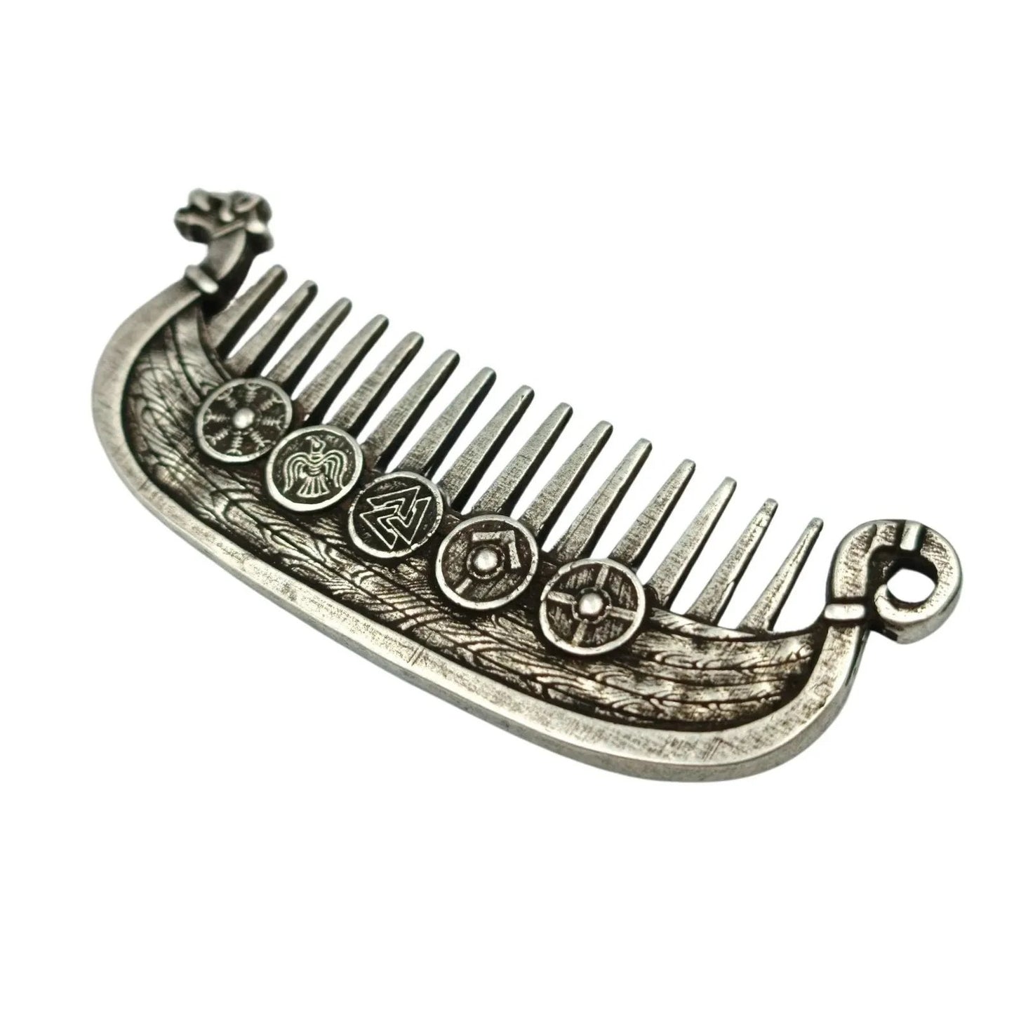 Last Day — 44% OFF Viking Drakkar Beard Comb | Hand-Cast Metal Artifact 🛡️