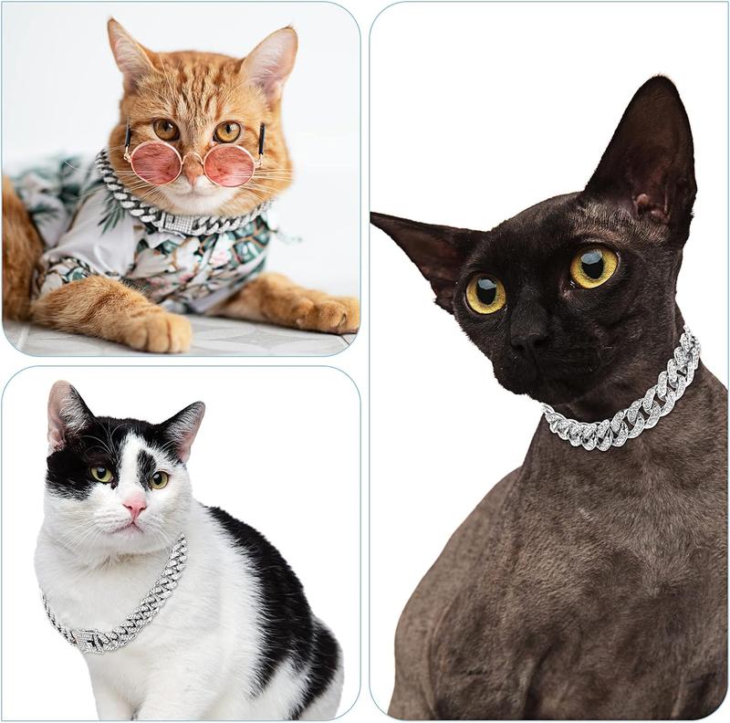 π₯ Iced-Out Cuban Link Collar β The Ultimate Bling Chain for Cats & Dogs π±πΆ