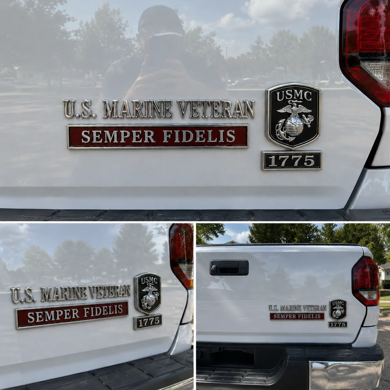 U.S. Army Veteran 3D Metal Car Emblem – Duty Honor Country Badge for Trucks & SUVs