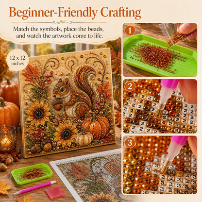 🍂✨Autumn Pearl Painting Kit - Relaxing DIY Craft to Create Sparkling Fall Artwork