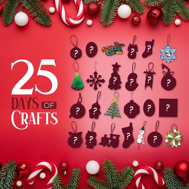 🔥LAST DAY 50% OFF - 🎄25-Day Christmas Craft Advent Calendar 2025