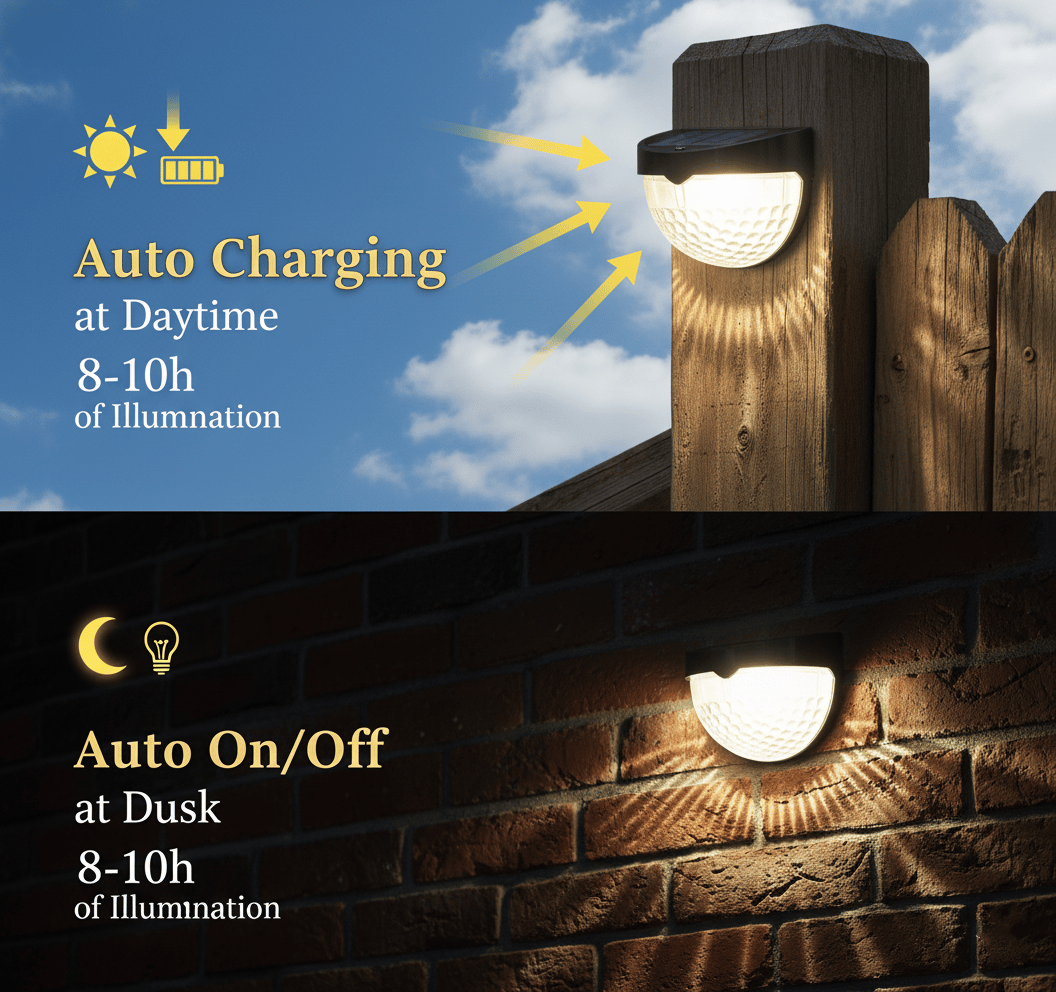 🌙Transform Your Outdoors with Warm, Solar-Powered Night Lighting