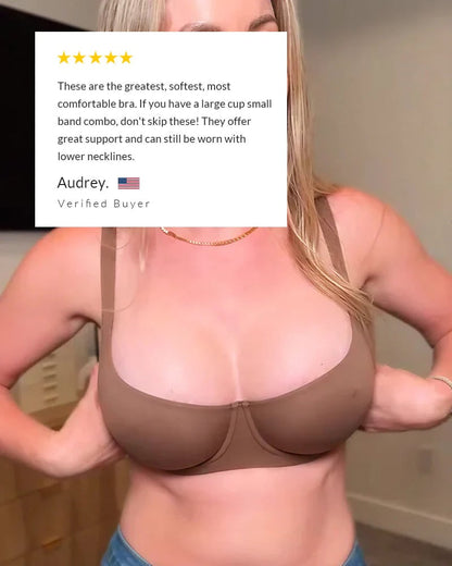 ⚡ 49% OFF + Buy 2 Get Free Shipping | Underwire Support Seamless Balconette Bra
