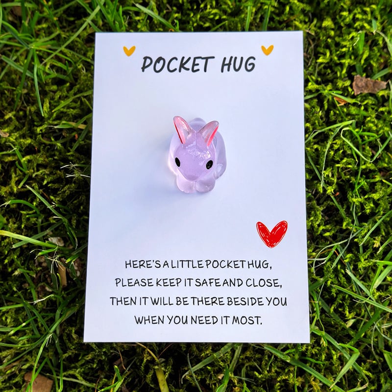 🎁 Easter Hot Sale - 🐰Handmade Easter Rabbit Pocket Hug With Inspirational Card