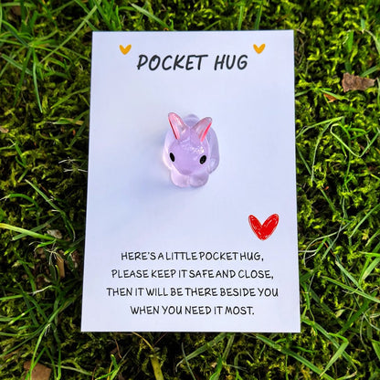 🎁 Easter Hot Sale - 🐰Handmade Easter Rabbit Pocket Hug With Inspirational Card