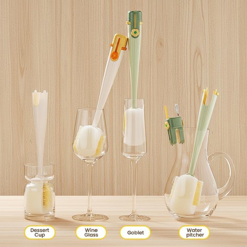 Multifunctional 5-in-1 Bottle Brush