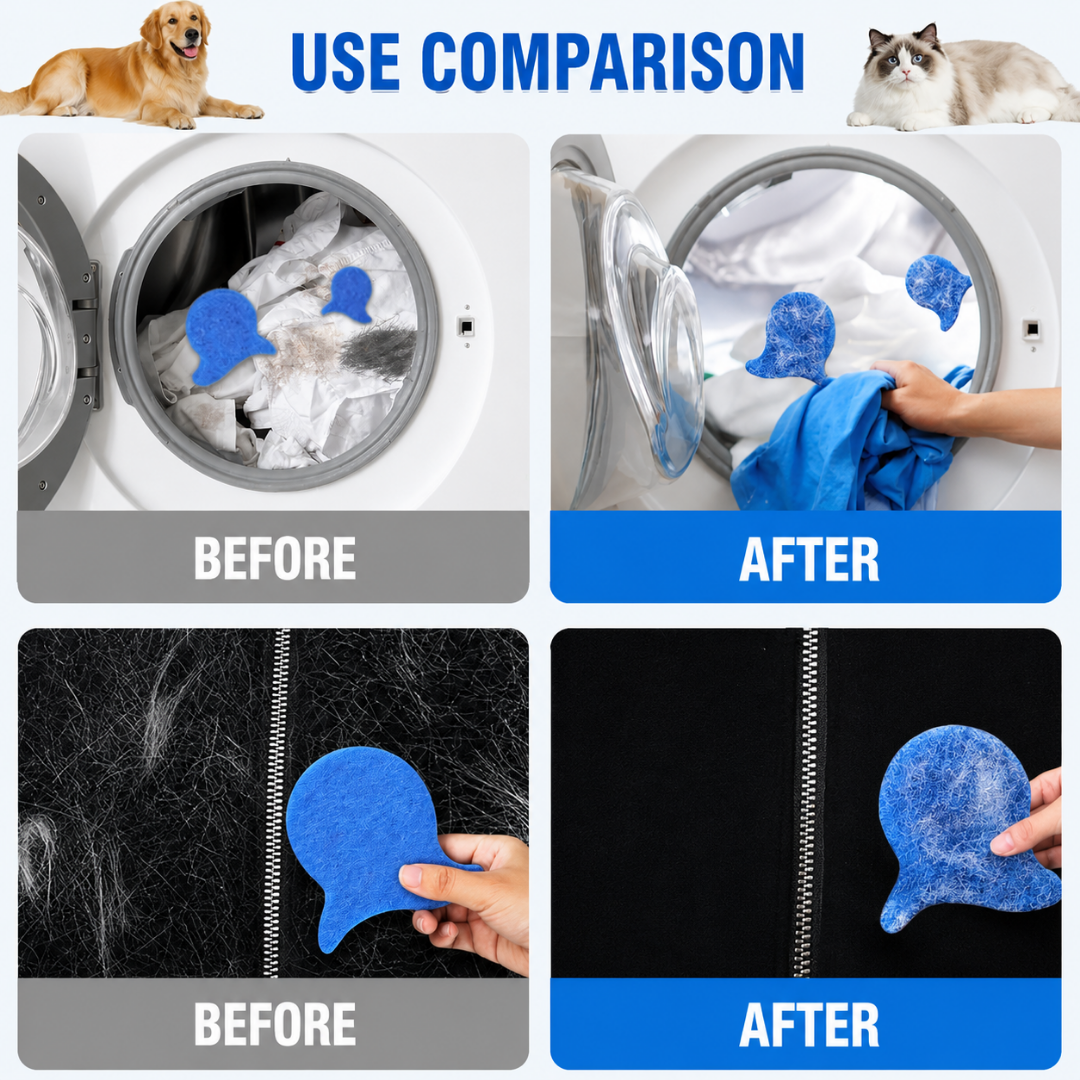 Reusable Pet Hair Removal Fish for Laundry - 5 Pack