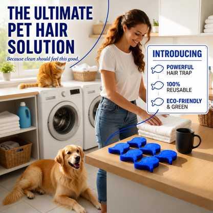 Reusable Pet Hair Removal Fish for Laundry - 5 Pack