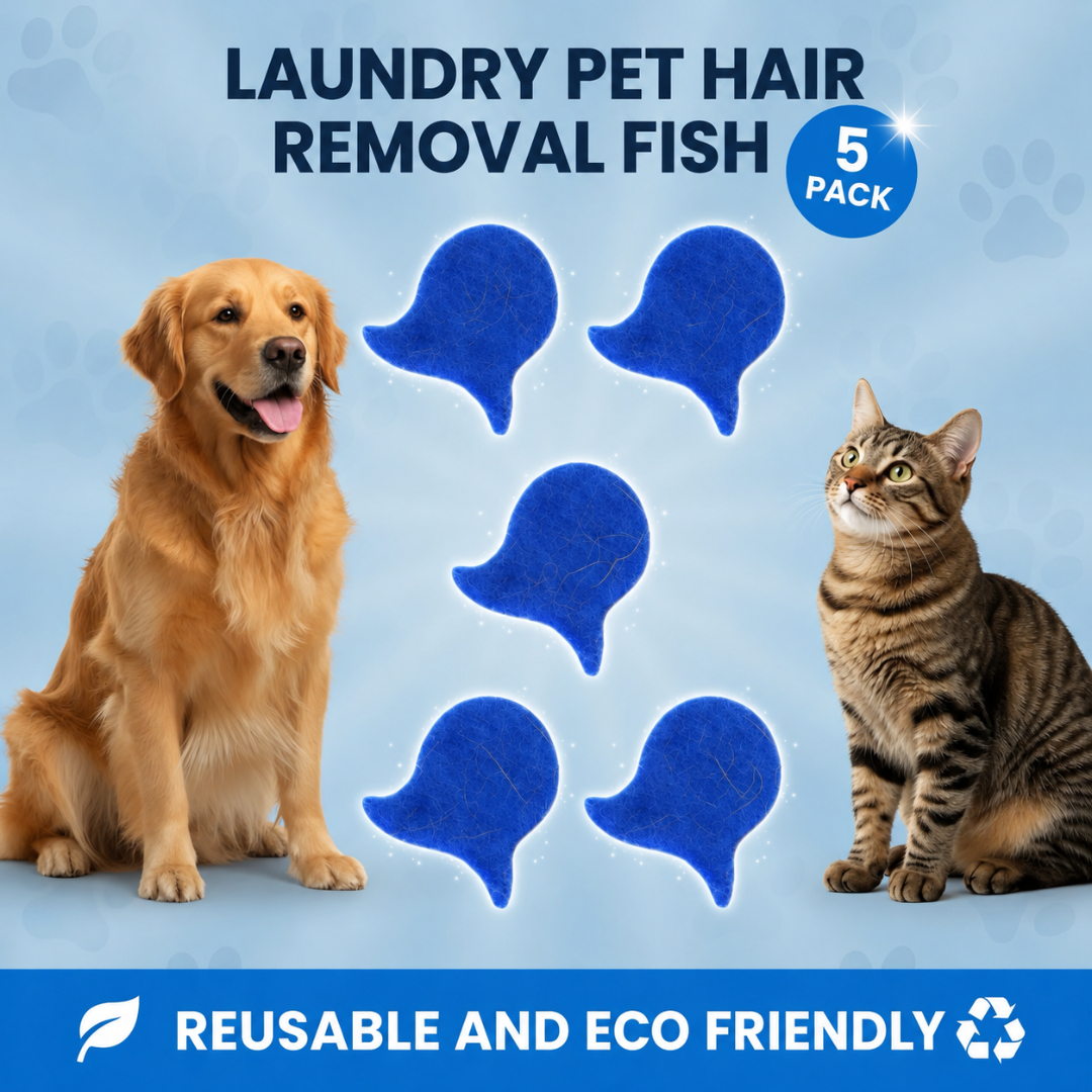 Reusable Pet Hair Removal Fish for Laundry - 5 Pack