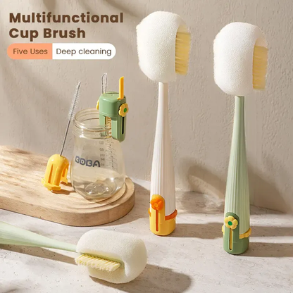 Multifunctional 5-in-1 Bottle Brush