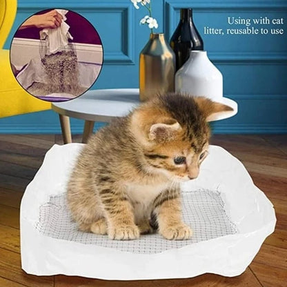 Clean Smarter, Not Harder – Reusable Cat Litter Liners for Easy Cleanup! 🧼🐾✨