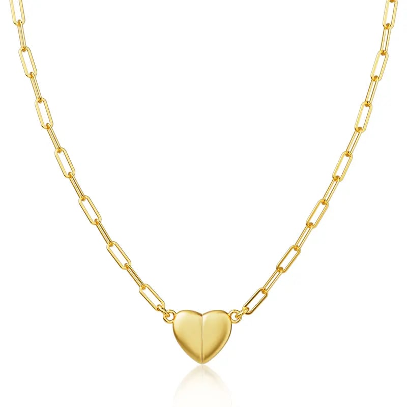 🔥Last Day Discount 49% Off💞14K Gold/Silver-Plated Heart Shape Pendant Magnetic Necklace