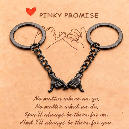 💕 Pinky Promise Matching Keychains – 2-Piece Couple Gift for Valentine’s, Birthdays & Best Friends 🎁✨