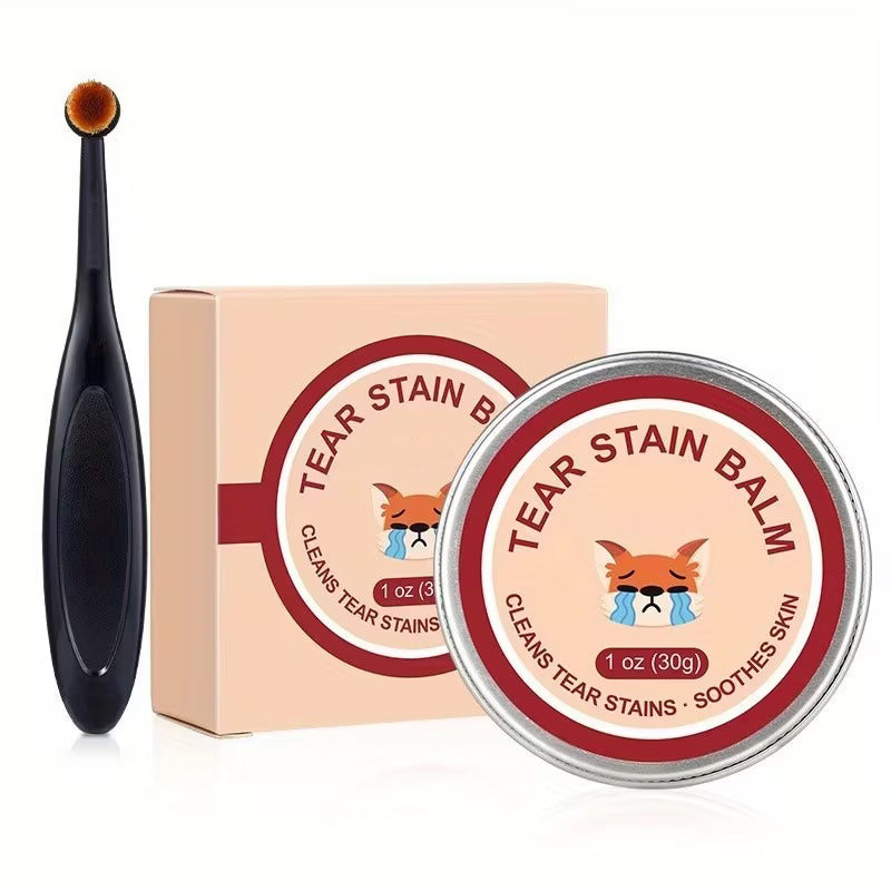👀✨ Tear Stain Eraser Kit: Herbal Eye Balm + Applicator Brush 🐱🐶