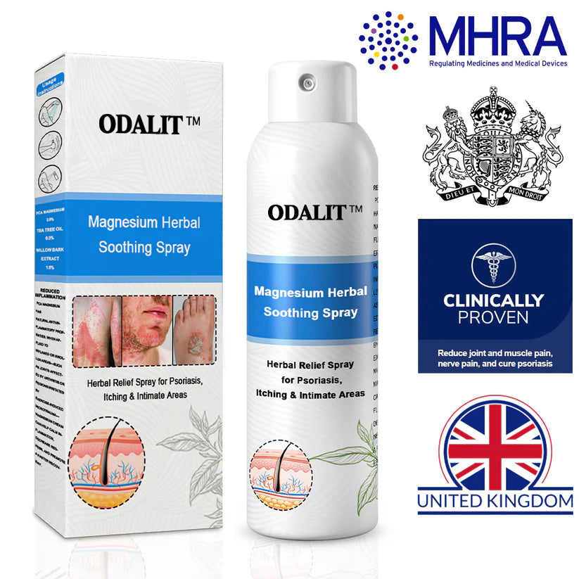 ✅Official Store: ODALIT®Magnesium Herbal Psoriasis Spray⚕️MHRA certified (Eliminates psoriasis and eczema, treats bacterial infections in the genital area, relieves joint pain and neuropathic pain, and treats acne and pigmentation)