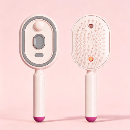 🔥 3-in-1 Mist Massage & Self-Cleaning Hair Brush