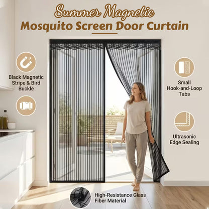 Magnetic Screen Door for Fresh Air & Bug Protection