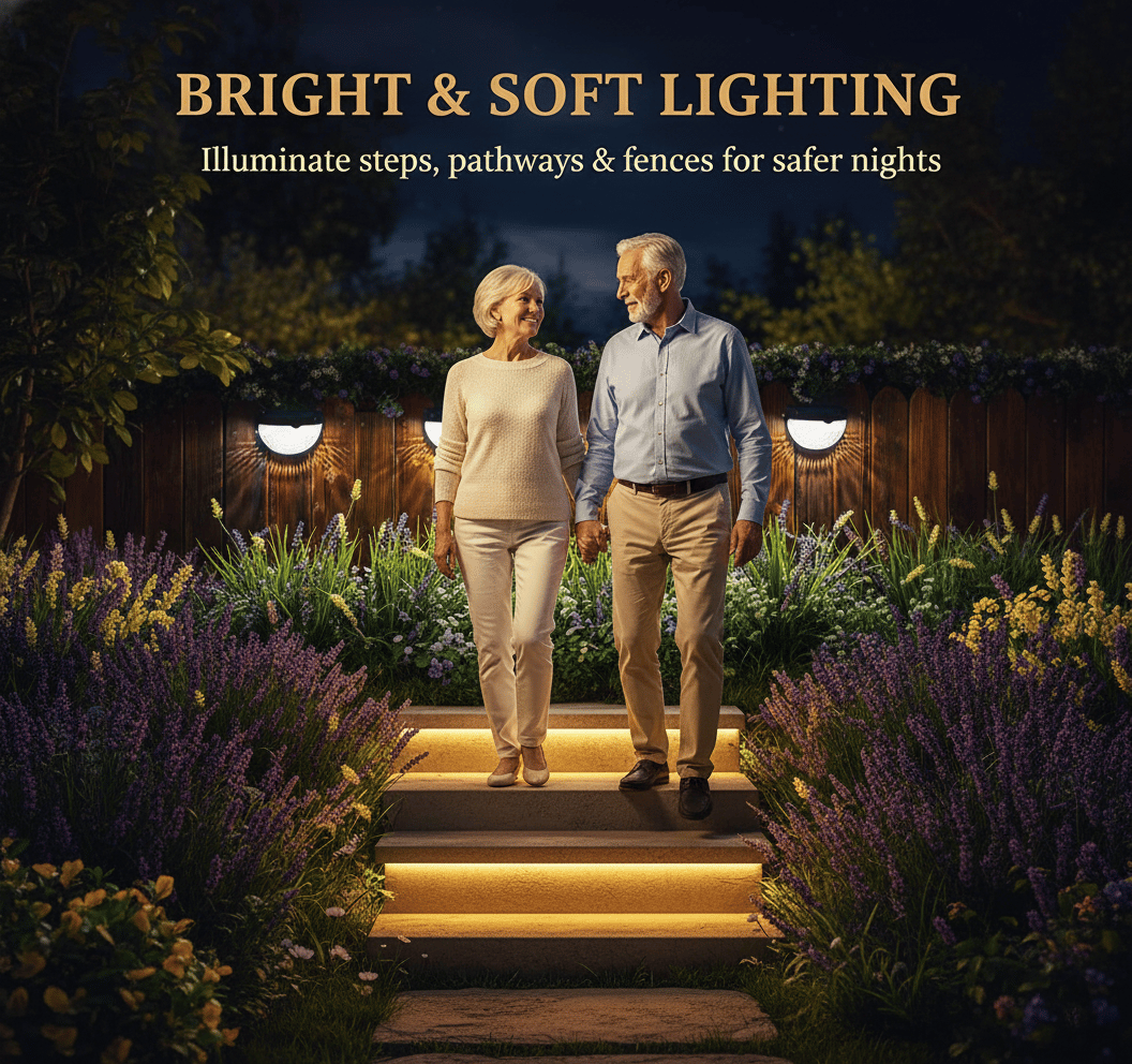 🌙Transform Your Outdoors with Warm, Solar-Powered Night Lighting