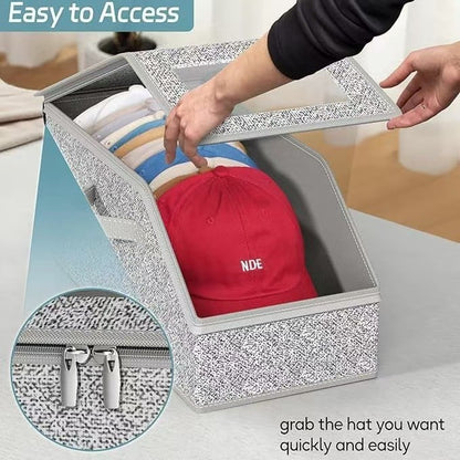 Stackable Baseball Cap Organizer Box