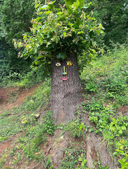 Tree Faces Decor Outdoor