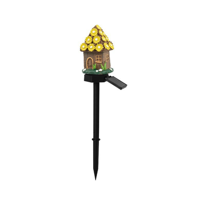 Solar Fairy Cottage Garden Lights – Mushroom House Outdoor Decor
