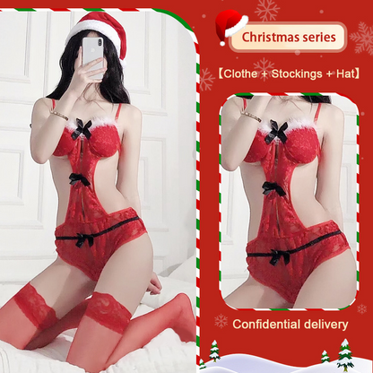 Christmas uniform temptation erotic lingerie