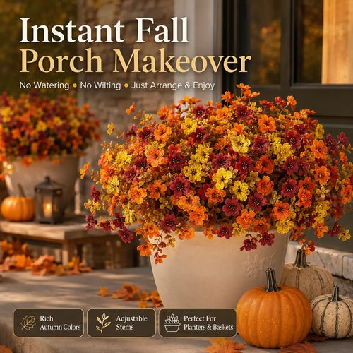 🍂 Fall Porch Faux Flower Bundles — Instant Autumn Makeover