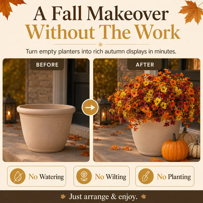 🍂 Fall Porch Faux Flower Bundles — Instant Autumn Makeover