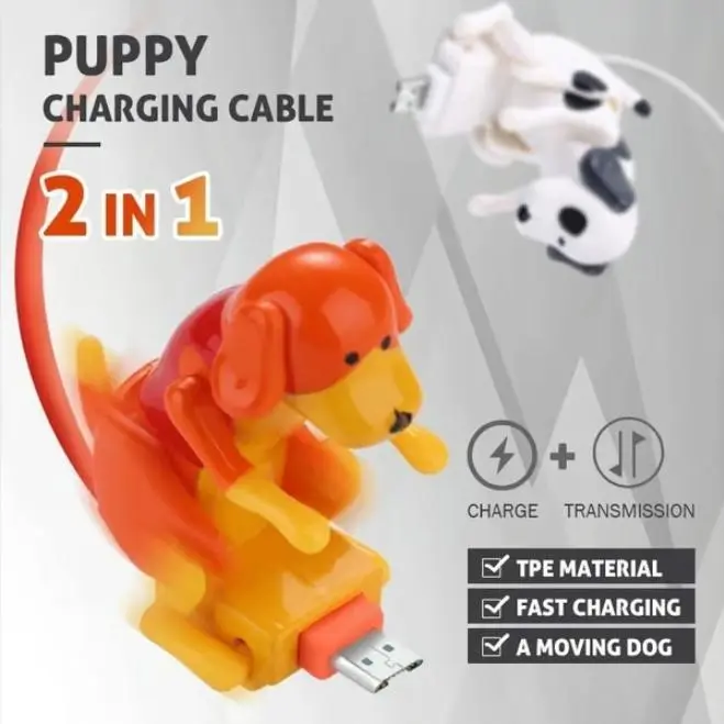 💖✅Funny Dog Charging Cable for Smartphones