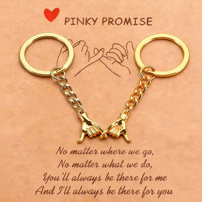 💕 Pinky Promise Matching Keychains – 2-Piece Couple Gift for Valentine’s, Birthdays & Best Friends 🎁✨