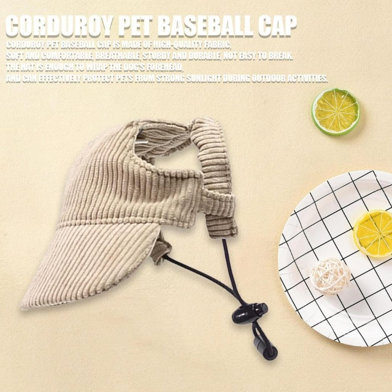 Corduroy Dog Sun Hat – Cute UV-Shade Hat for Sunny Walks 🐶