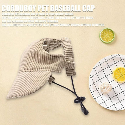 Corduroy Dog Sun Hat – Cute UV-Shade Hat for Sunny Walks 🐶