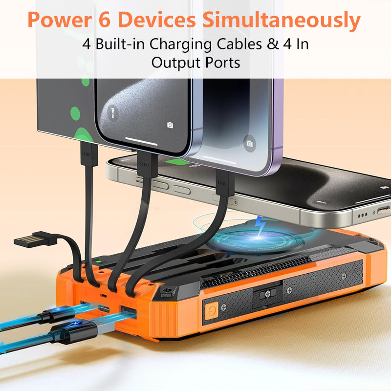 1 Hot Sale 20,000mAh Qi Wireless Solar Power Bank