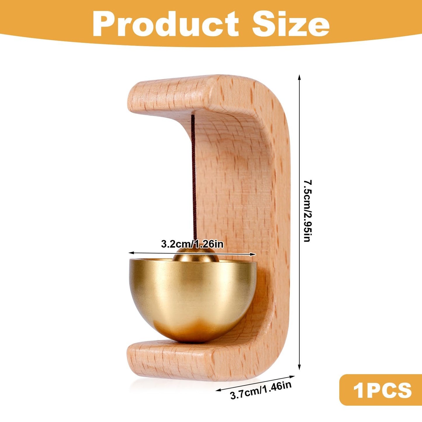 🔔 Magnetic Wooden Doorbell for All Materials