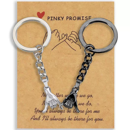 💕 Pinky Promise Matching Keychains – 2-Piece Couple Gift for Valentine’s, Birthdays & Best Friends 🎁✨