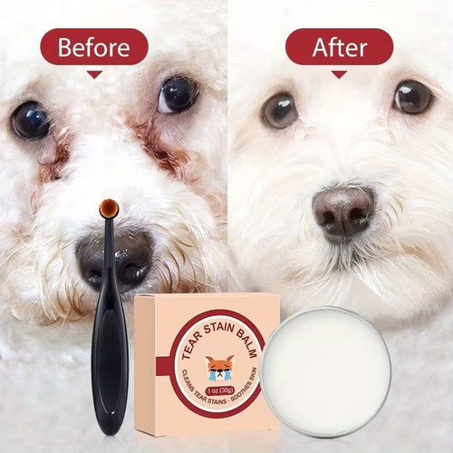 👀✨ Tear Stain Eraser Kit: Herbal Eye Balm + Applicator Brush 🐱🐶