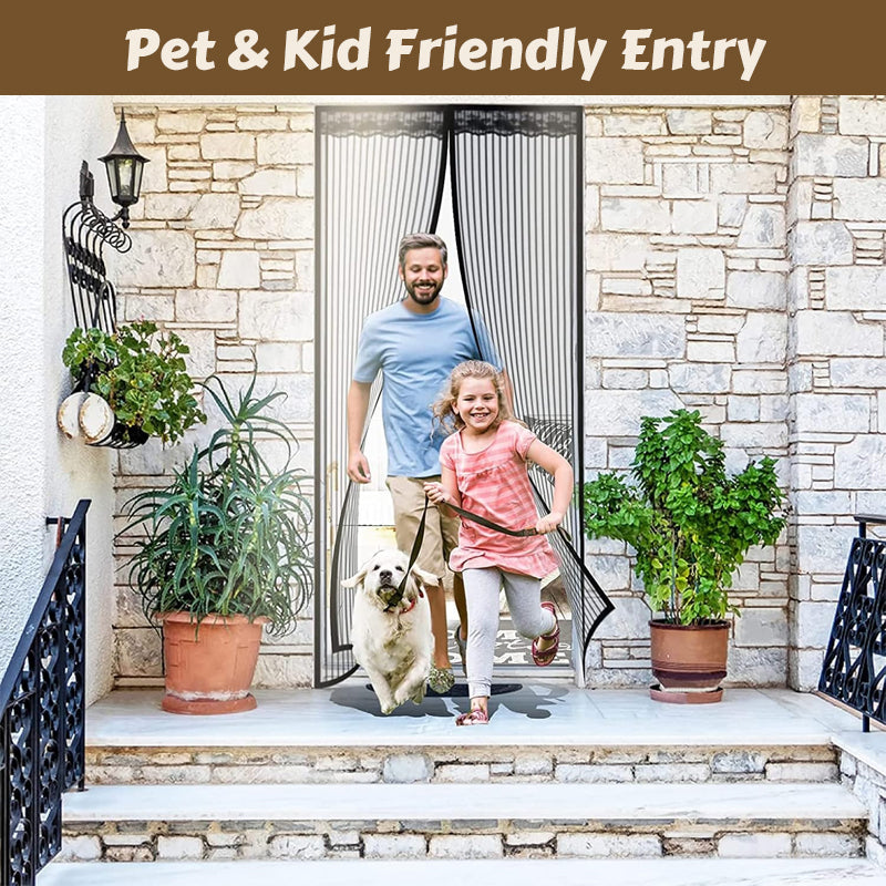Magnetic Screen Door for Fresh Air & Bug Protection