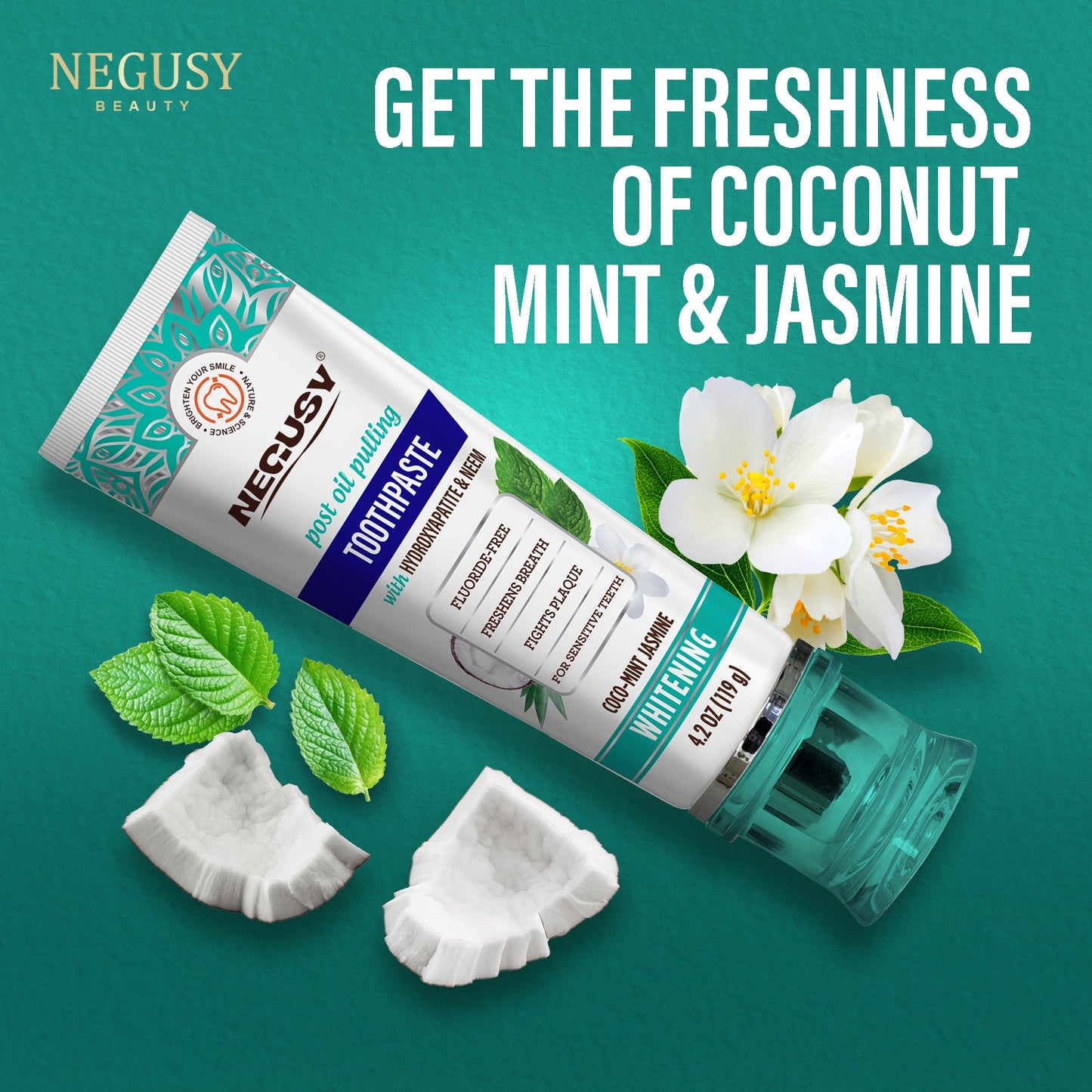 🔥FLUORIDE FREE, HYDROXYAPATITE, WHITENING TOOTHPASTE