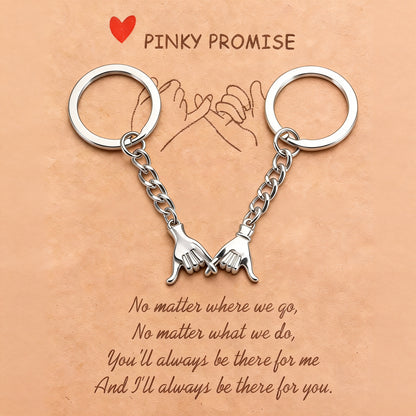 💕 Pinky Promise Matching Keychains – 2-Piece Couple Gift for Valentine’s, Birthdays & Best Friends 🎁✨