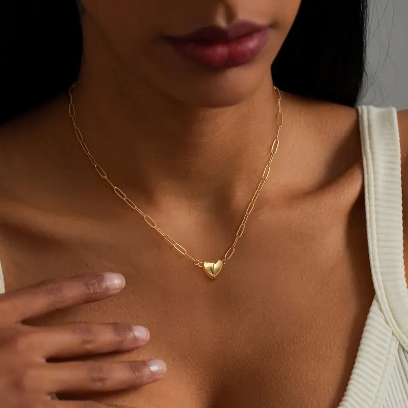 🔥Last Day Discount 49% Off💞14K Gold/Silver-Plated Heart Shape Pendant Magnetic Necklace