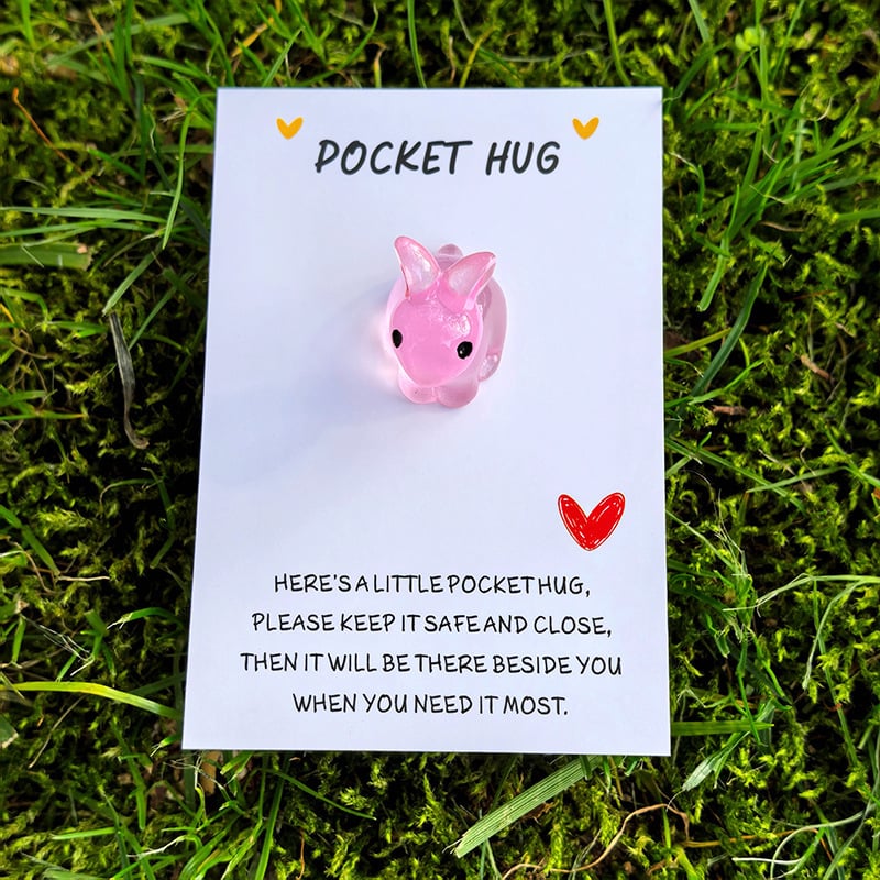 🎁 Easter Hot Sale - 🐰Handmade Easter Rabbit Pocket Hug With Inspirational Card