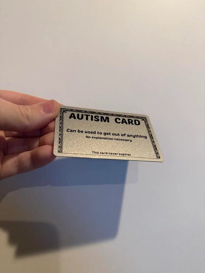 🎇Funny Autism Excuse Card🔥