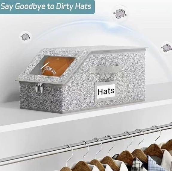 Stackable Baseball Cap Organizer Box