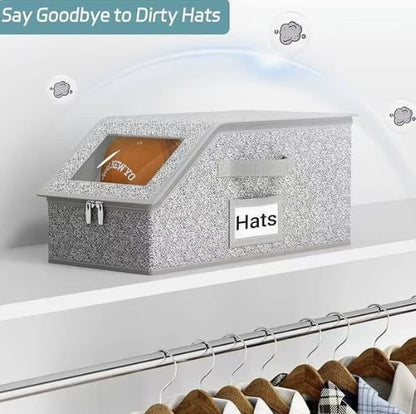 Stackable Baseball Cap Organizer Box