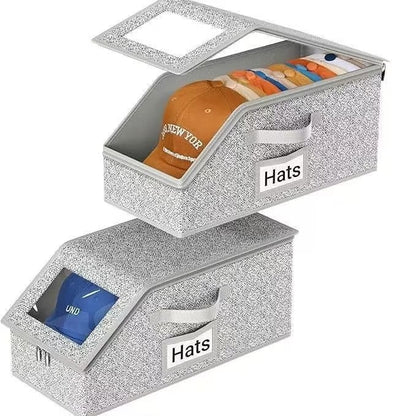 Stackable Baseball Cap Organizer Box
