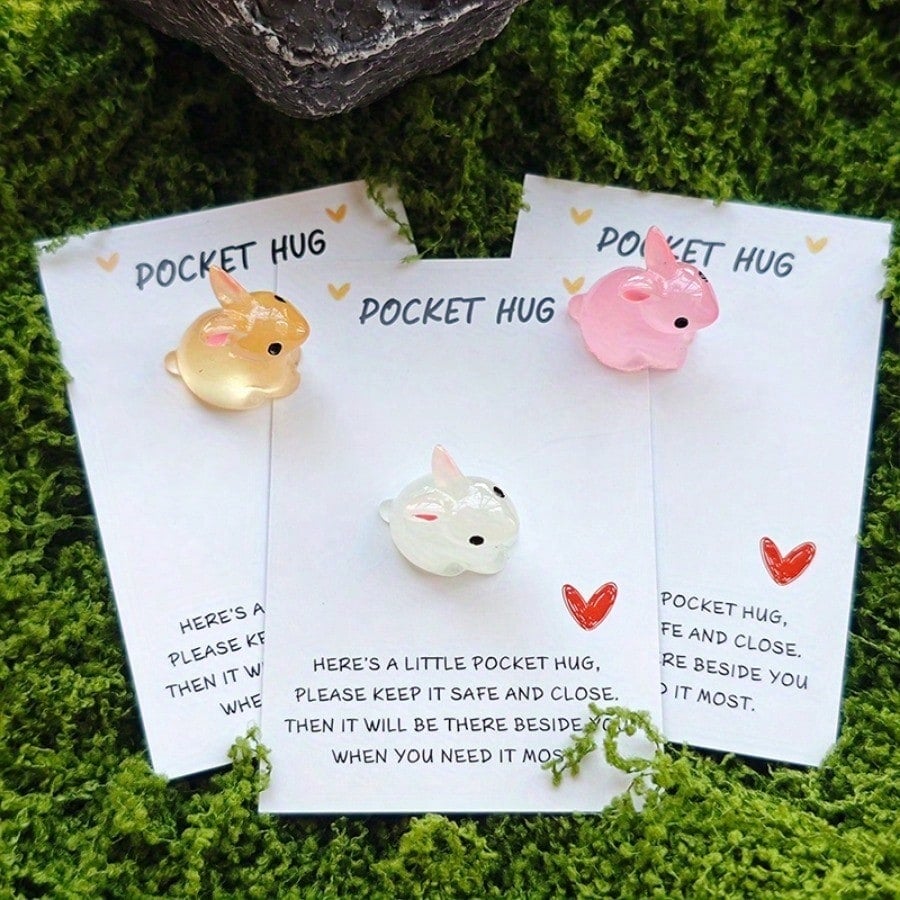 🎁 Easter Hot Sale - 🐰Handmade Easter Rabbit Pocket Hug With Inspirational Card