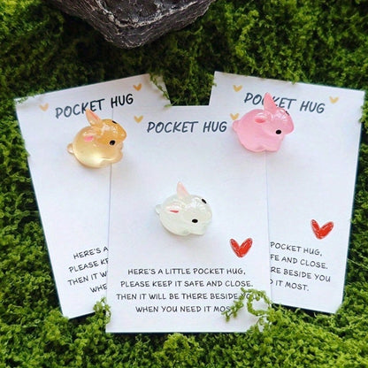 🎁 Easter Hot Sale - 🐰Handmade Easter Rabbit Pocket Hug With Inspirational Card
