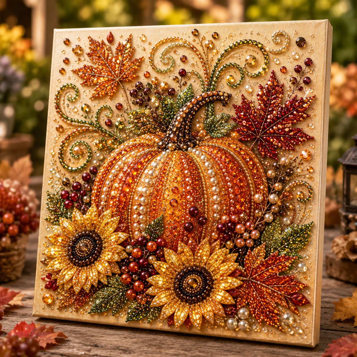 🍂✨Autumn Pearl Painting Kit - Relaxing DIY Craft to Create Sparkling Fall Artwork